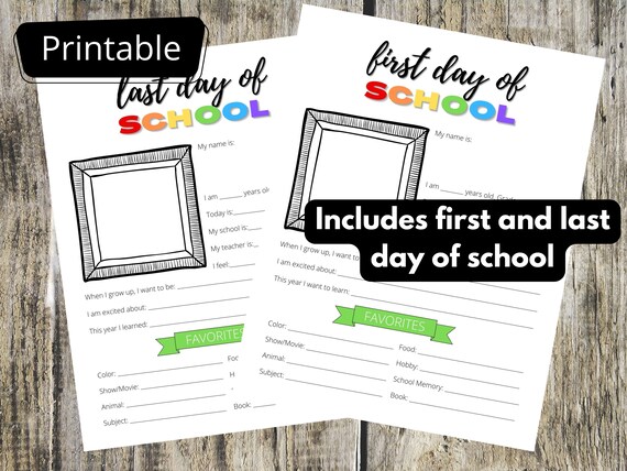 First and Last Day of School Printable - Il 570xN.4045988811 Rygd 