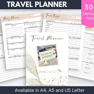 Printable holiday planner, printable vacation planner, cruise planner, holiday budget printable, packing checklist, travel itinerary