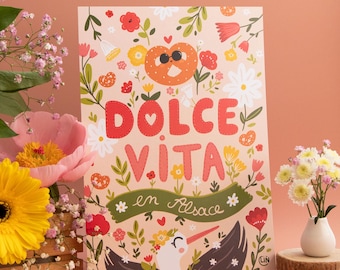 A4 poster - Dolce Vita in Alsace