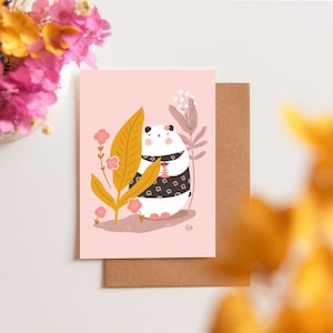 Carte A6 - Madame Panda