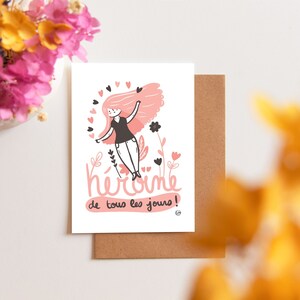 Carte A6 - Super girl