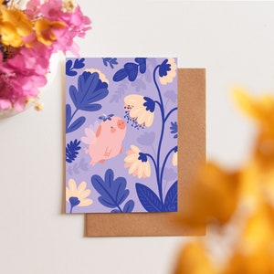 Carte A6 - Cochon volant