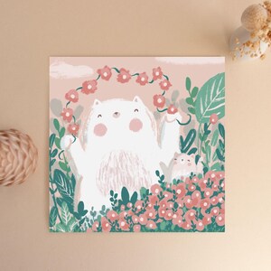 Carte recyclée - Vive les fleurs