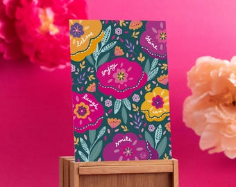 A6 Card - Holly Flower