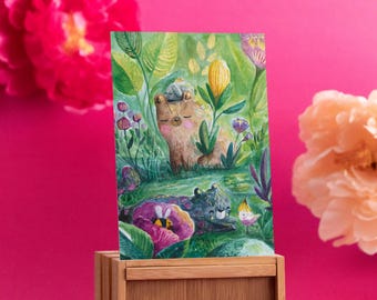 Watercolor card - Enchanted Glade