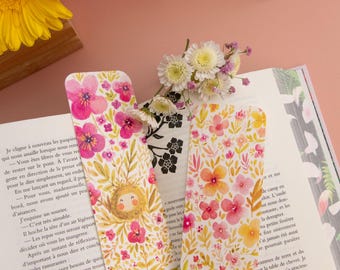Marque-pages aquarelle Flowers - 2 modèles au choix