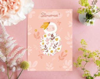 A6 Card - Welcome Baby Pink