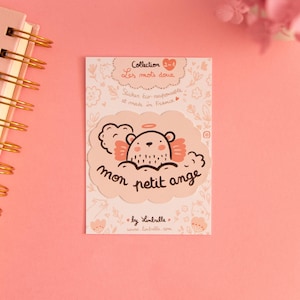 Sticker mini carte 2 en 1 - mon petit ange