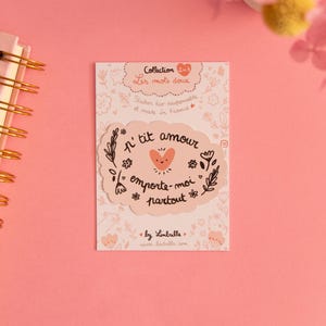 Sticker mini carte 2 en 1 - p'tit amour