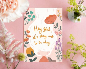 A6 card - Hey girl it&#39;s okay