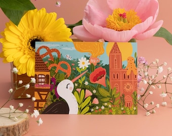 A6 Card - Souvenirs of Alsace