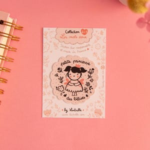 Sticker mini carte 2 en 1 - petite princesse