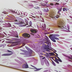 Carte aquarelle - Magic Owl