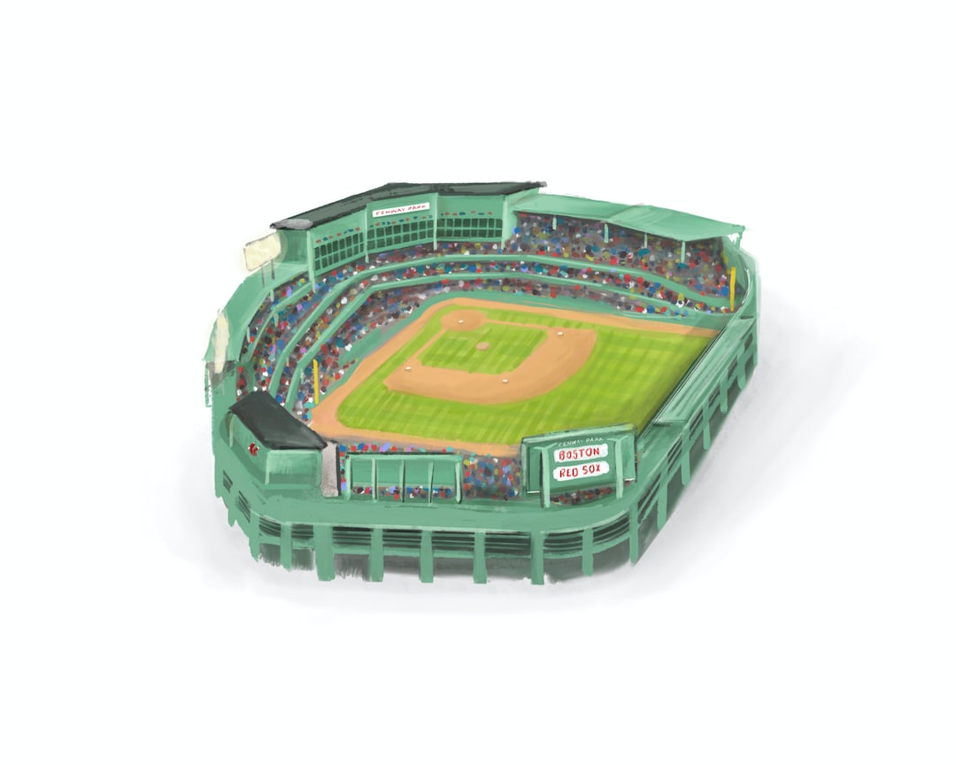 Fenway Park Drawing - Etsy