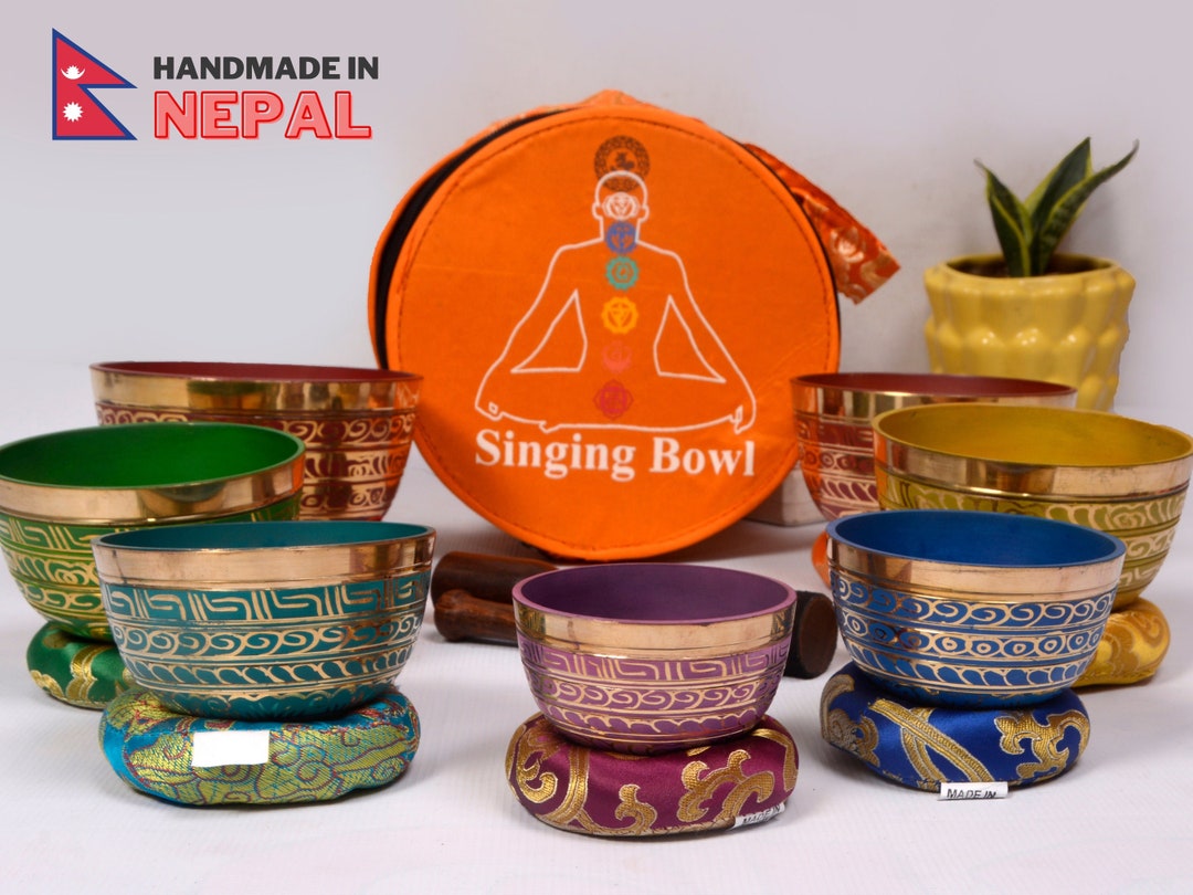 Singing Bowl Set of 7 Tibetan Singing Bowl Set Himalayan Singing Bowl ...