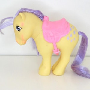 Vintage My Little Pony - Lemon Drop G1 mit Sattel - Hong Kong 1982