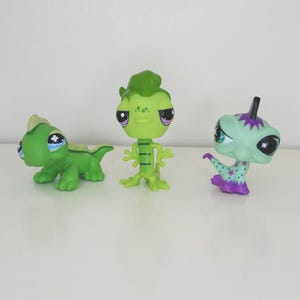 Hasbro Littlest Pet Shop Authentic Animals - Pick Your Collectible LPS: #651 Iguana, #3558 Gecko Vinnie, #Punkiest Iguana