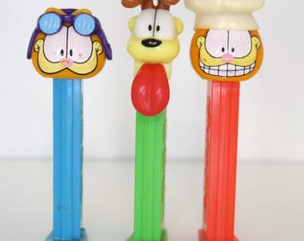 ビンテージ ガーフィールド PEZ ディスペンサー レトロなコレクターズ