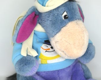 大きな青いイーヨー ロバ - くまのプーさんぬいぐるみ - 本物の