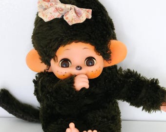 ヴィンテージ モンチッチ - セキグチ モンキー ぬいぐるみ - 眠そうな