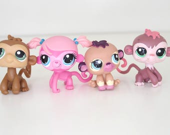 Authentic LPS Monkey Pet - Hasbro Littlest Pet Shop Vintage Collectible - Your Choice