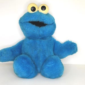 Peluche vintage del Monstruo de las Galletas Tickle Me de los años 90 - Figura de Tyco de Barrio Sésamo que habla y vibra