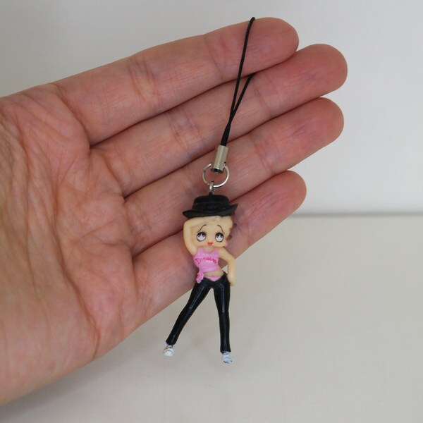 Betty Boop Key Chain Accessory - Mini Phone Dangler - Dancing Betty Boop -  Collector Charm - Pre-Loved