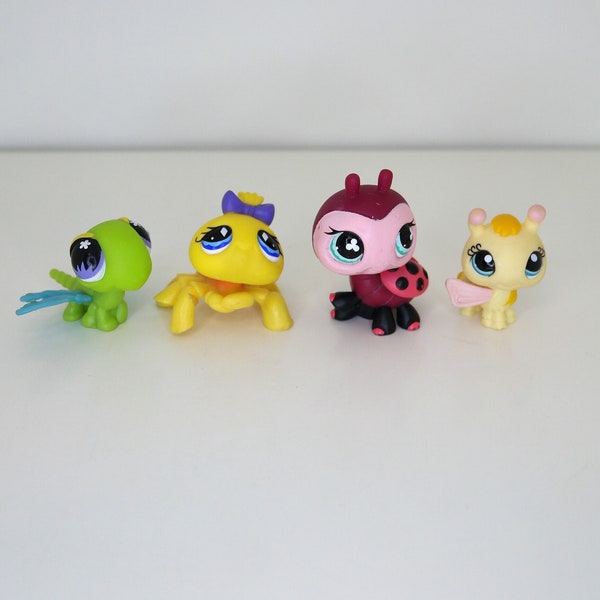 Hasbro Littlest Pet Shop LPS - Your Choice Of Pet: #598 Dragonfly, #593 Spider; #629 Ladybug, or #1056 Bee - Pre-loved