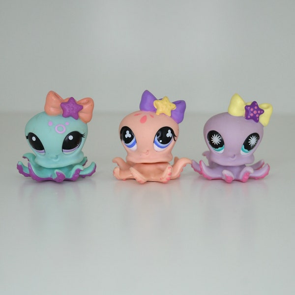 Hasbro Littlest Pet Shop - LPS Pets - Your Choice of an Octopus Pet: #2237, #513, #862 - Retired Collectibles - Preloved