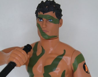 Figura de acción articulada de colección Hasbro Action Man Jungle Doll de 1999