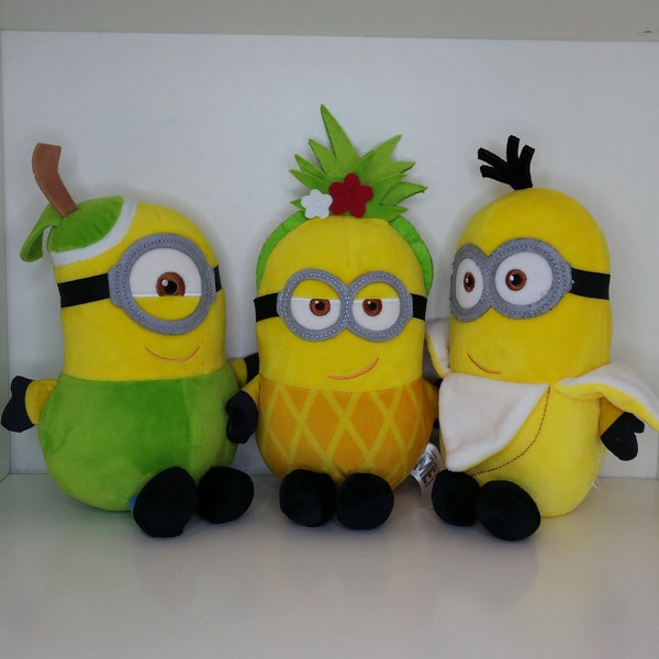 Choisissez un personnage Minion Moi, moche et méchant - Figurine de Minions souples de 8 pouces comme fruit - Figurine d'action en peluche authentique par Jakala - Pré-aimée