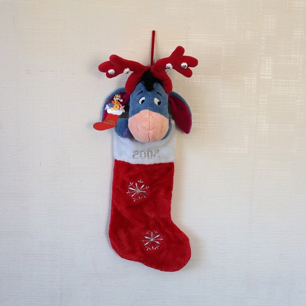Vintage Plushie Eeyore Donkey - 2002 Christmas Sock - Winnie The Pooh Plush - Authentieke Disney's 26'inch Decoratie