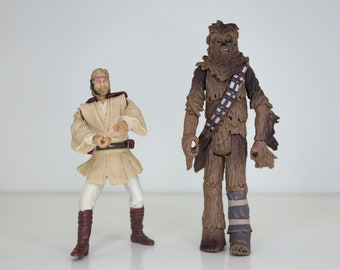 Vintage Star Wars Action Figure: Hasbro Obi-Wan or Chewbacca (Your Choice)