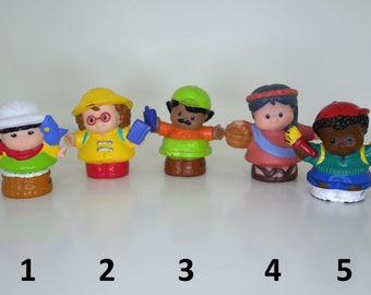 Fisher Price Little People Figurine Toys - Pick Your Figure: Safari Girl, Maggie, Zoo Keeper, Mrs. Noah, African American Boy