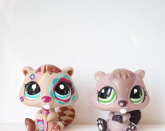 Figurine Littlest PetShop #132 - Ecureuil Gris - Figurine Animalière D'occasion Pour Collection