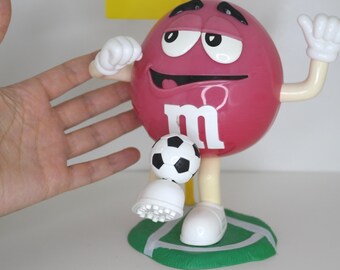 Vintage Red M&M Soccer Player Character Dispenser, Mars