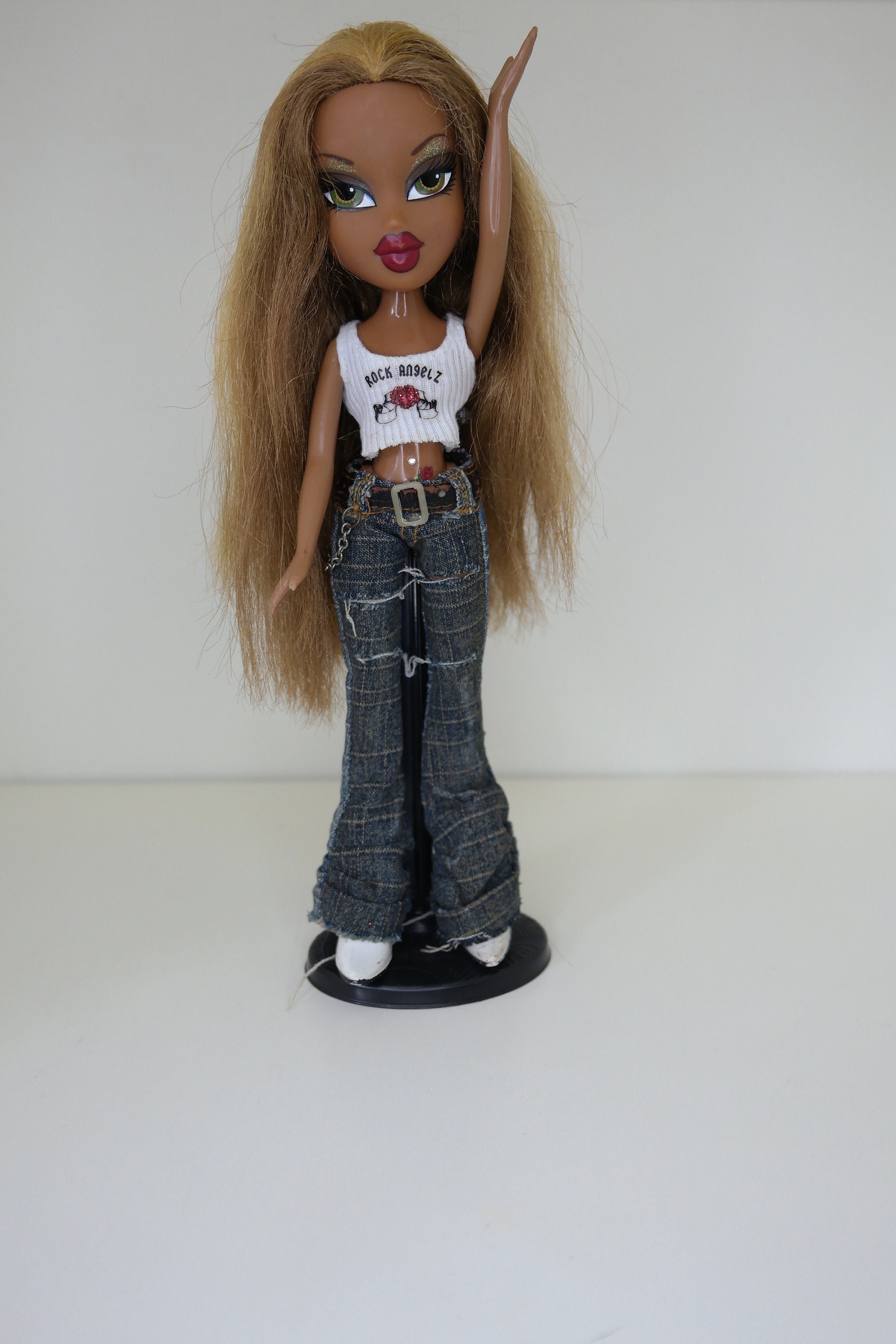 Limited Edition Bratz Doll Sasha Rock Angelz Authentic MGA Bratz Sasha With  A Rose Tattoo on Her Stomach Take a Note to Description 