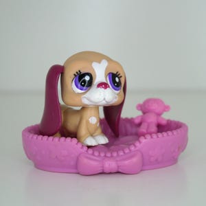 Vintage Littlest Pet Shop Basset Hound #1785 met accessoires - Authentieke LPS