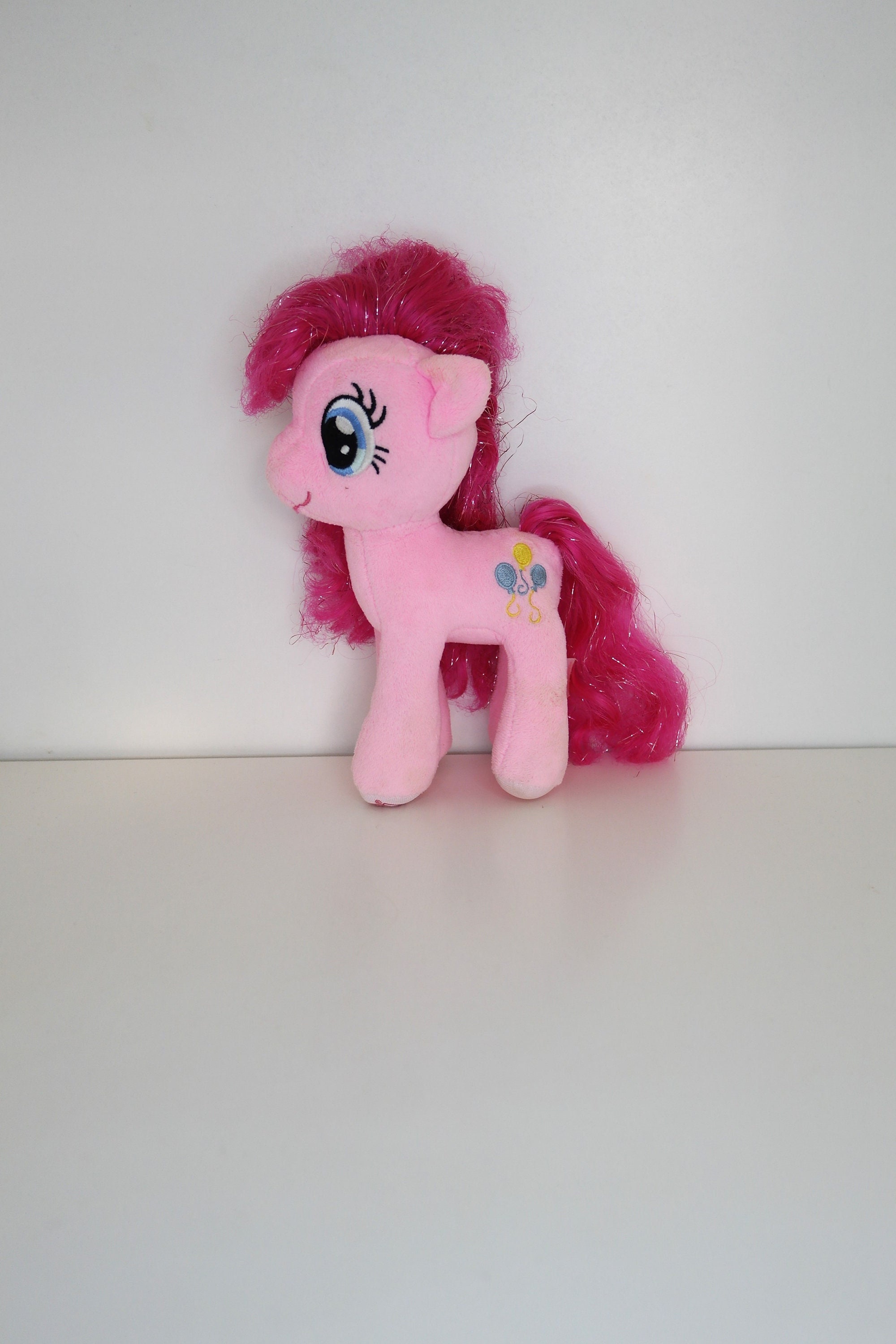 My Little Pony Small Plush Toy Pinkie Pie 7'inch Soft Plushie Soft Animal  Figure by TY Pre-owned Description Below 