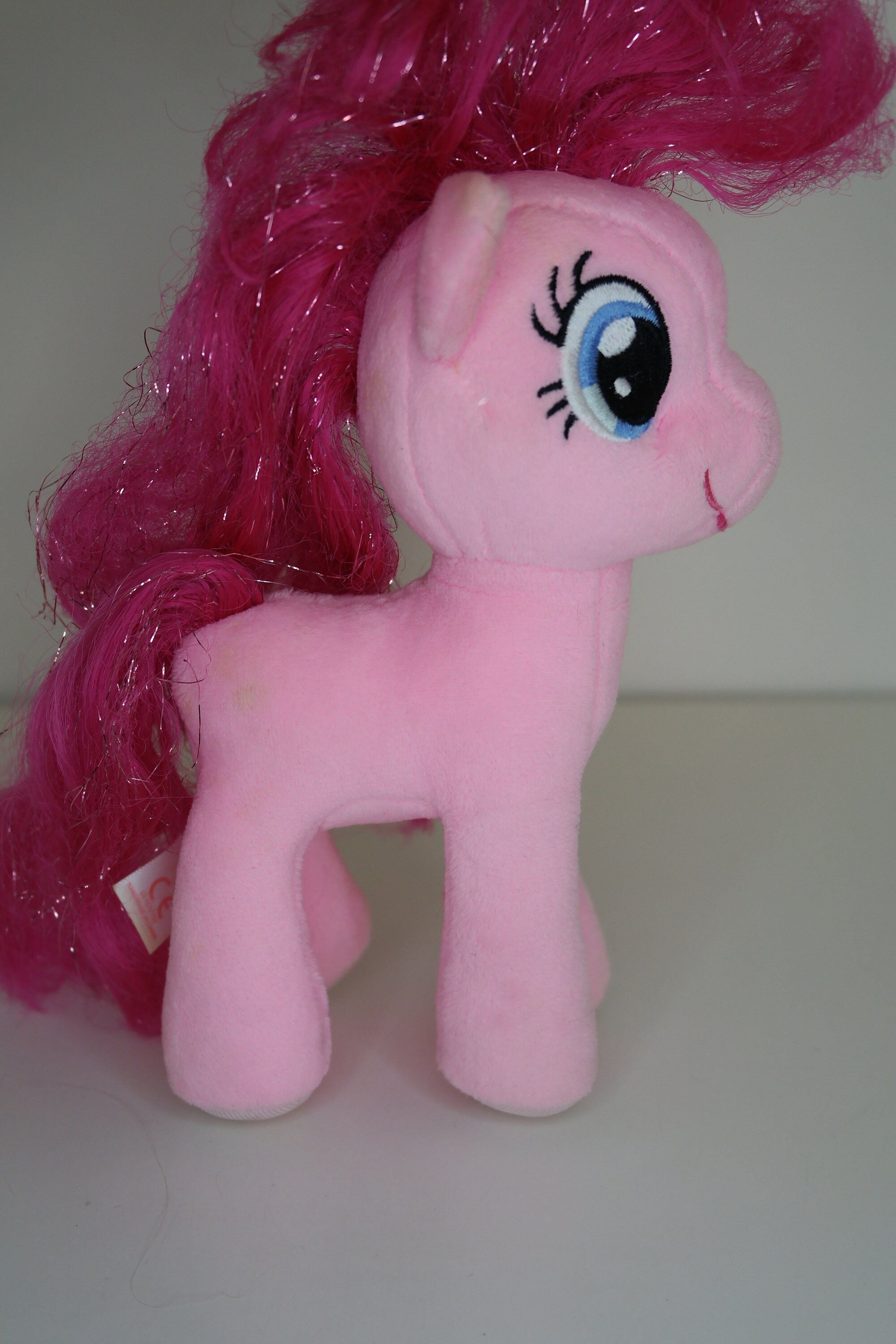 My Little Pony pinkie pie com arquinho azul, Hasbro, 7 cm, usado