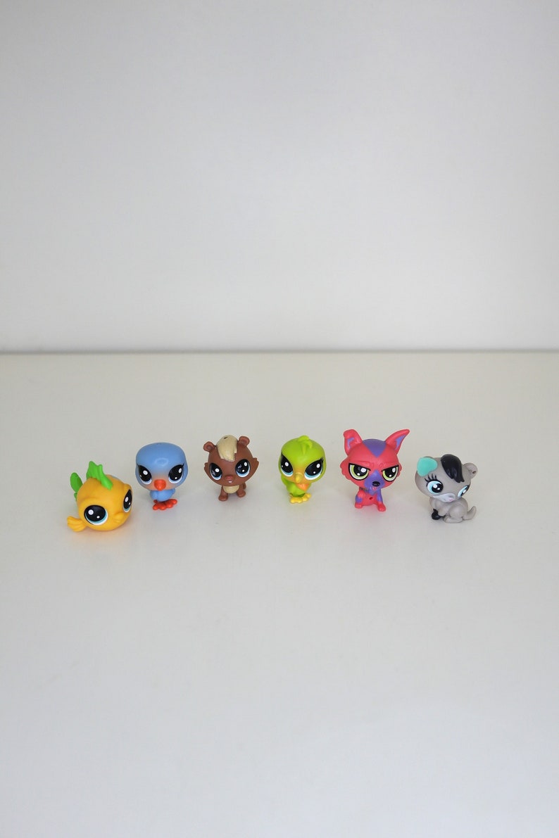 A Set of 6 LPS Mini Pets - Hasbro Littlest Pet Shop Toys - Pre-loved - Etsy