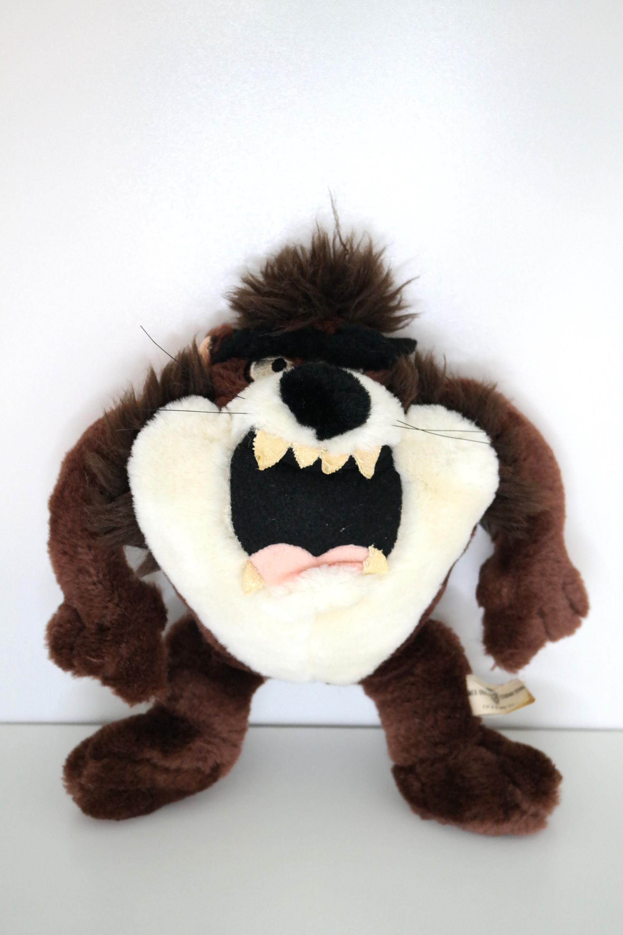 Vintage 90's Looney Tunes Tasmanian Devil Plush Toy | Authentic