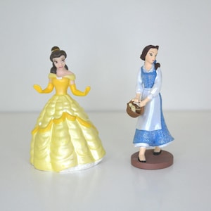 Authentic Disney&#39;s Figures - Choose A Figurine From Beauty And The Beast - Princess Belle With Yellow Dress Or Blue Belle With - Pre-Owned