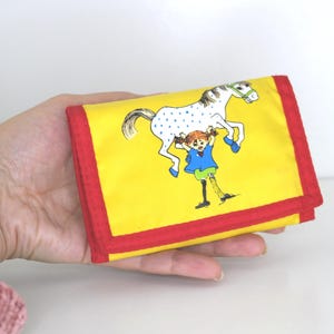 Astrid Lindgren Pippi Langstrumpf - Gelbe Geldbörse für Kinder - Authentisch von Micki - Vintage Nostalgisches Sammlerstück
