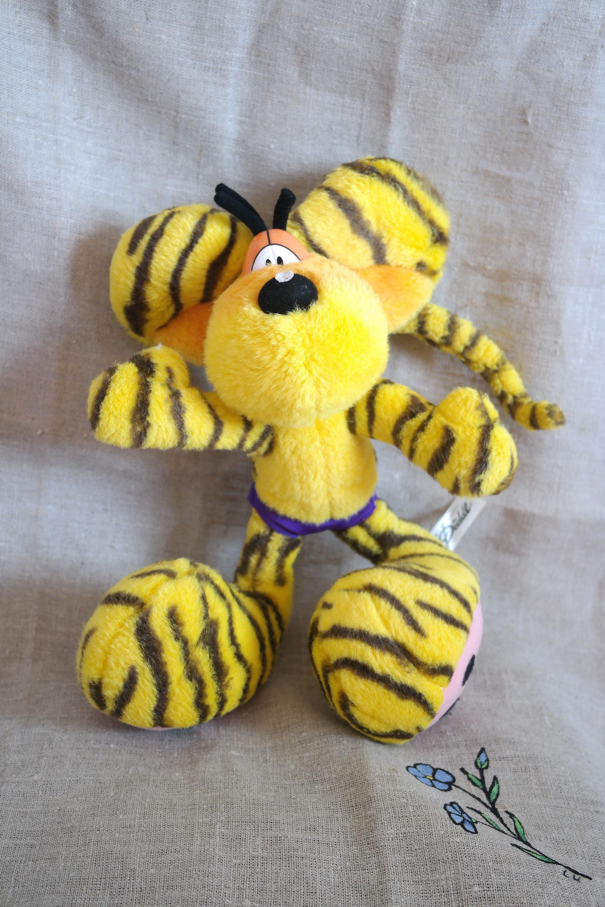当時物　Diddl Tiger マウス　ぬいぐるみ Vintage Diddl Plushie Yellow Striped Tiger Mouse Thomas Goletz