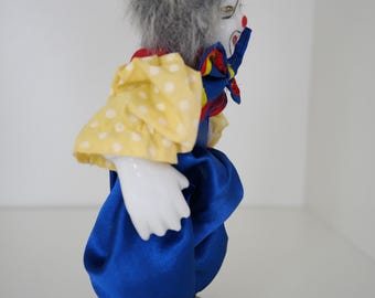 ヴィンテージ磁器ピエロ人形 - 可動フィギュア - Etsy 日本