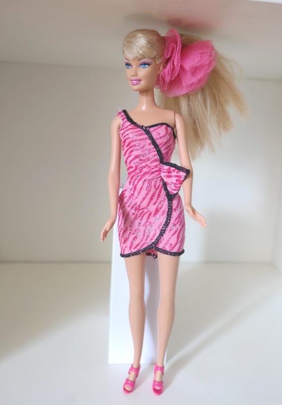 barbie in short pink dress Vintage Barbie Mattel Barbie 1999 With Short Pink Dress