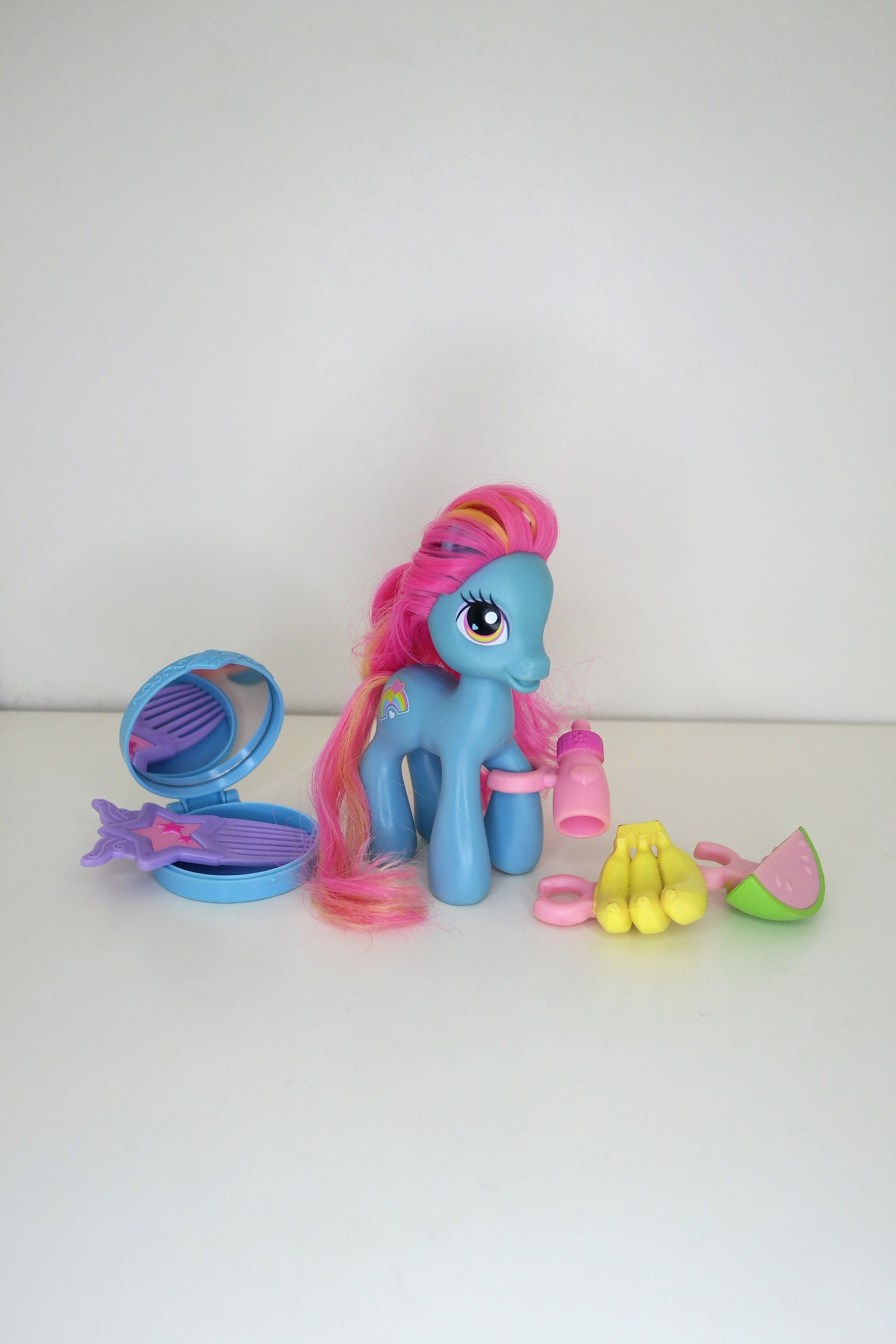 Lot of 7 c 2000s My Little Pony Characters with Hair Toys