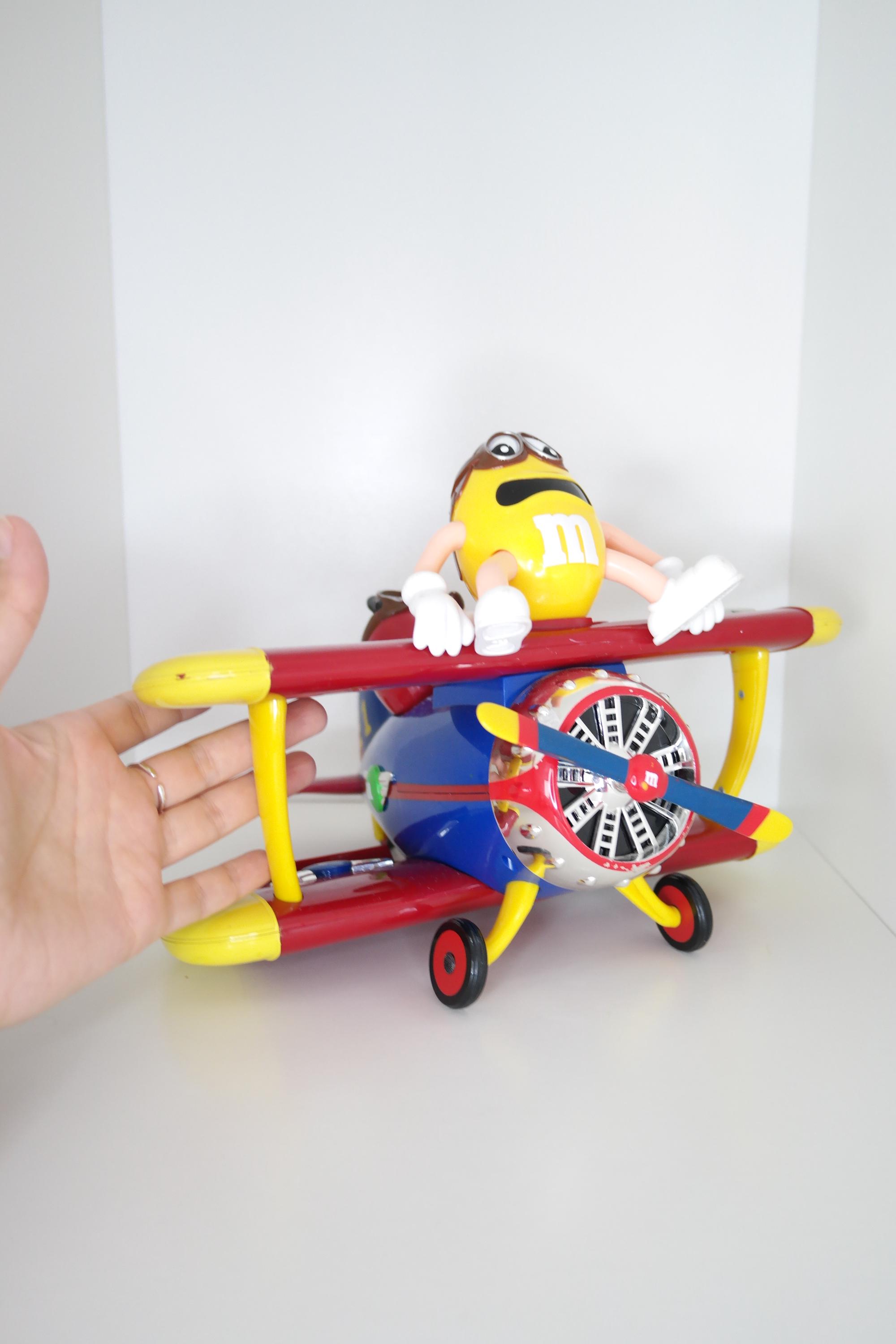 Vintage M&M Dispenser - Barnstorming Plane With Two Bean Pilots