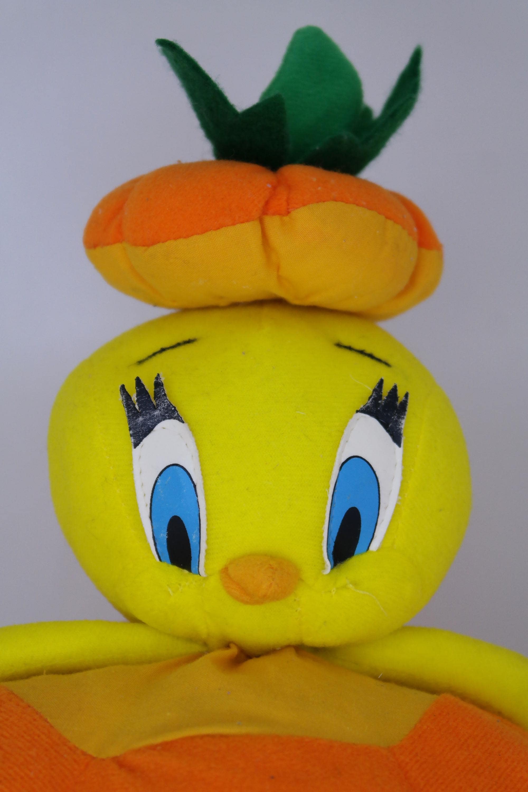 Vintage 1997 Tweety Bird Pumpkin Plush Toy - Looney Tunes